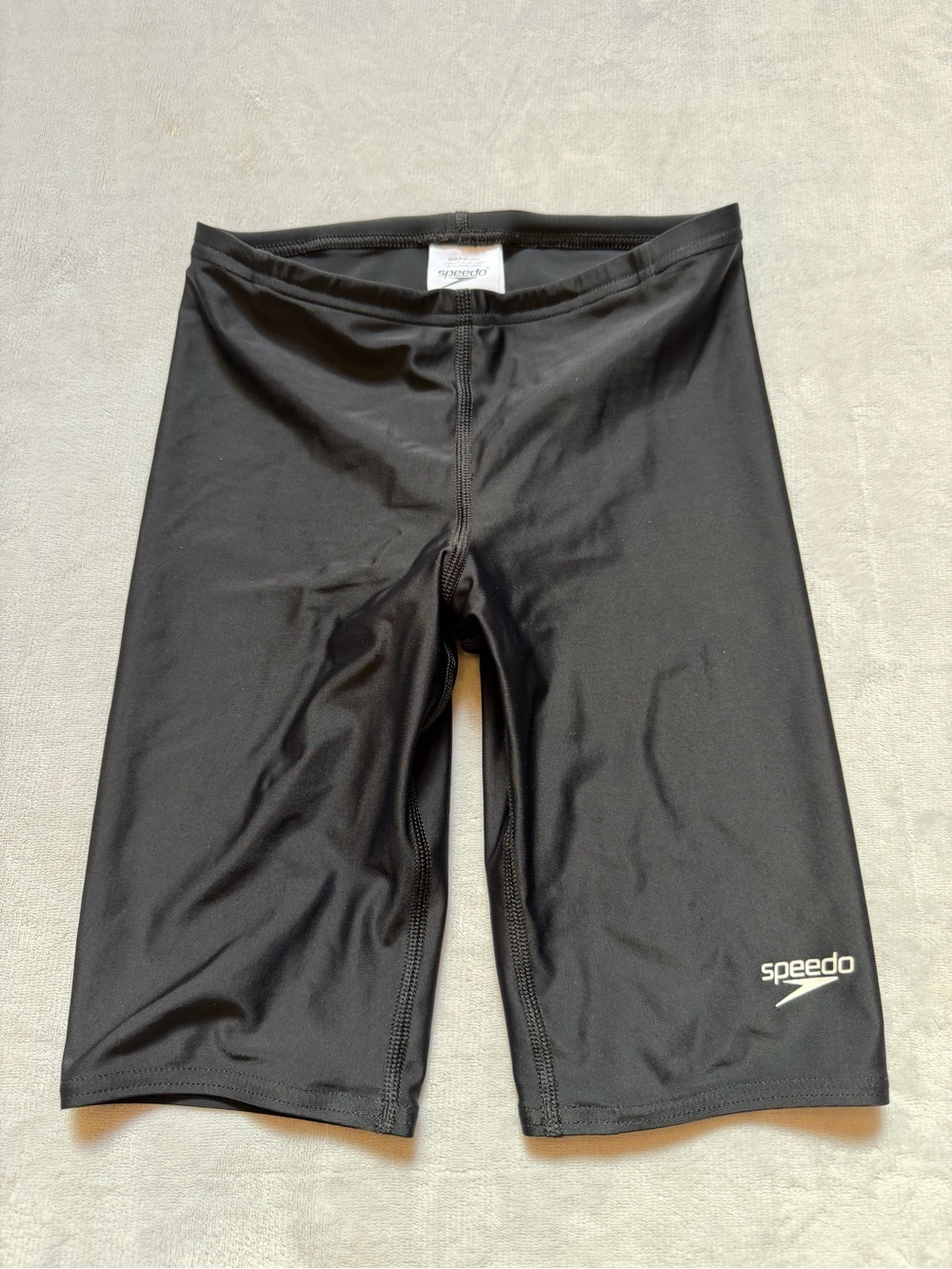 Speedo Power Flex Eco Men 26 Black Jammer Competitive Swim Training Shorts